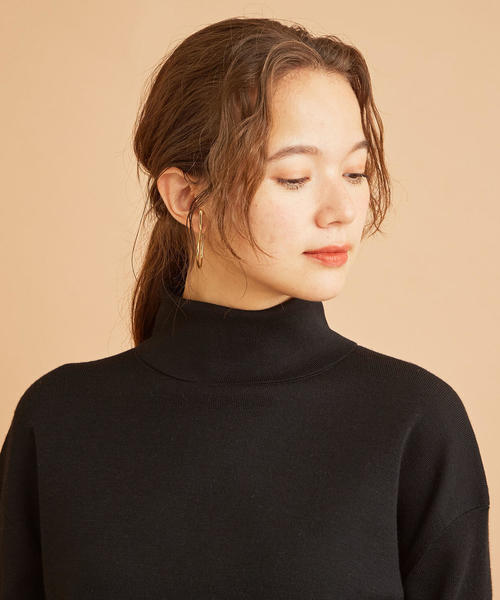 BEAUTY&YOUTH UNITED ARROWS（ビューティーアンドユースユナイテッドアローズ）の「BY∴ フルニードルタートルネックニット -ウォッシャブル-о（ニット/セーター・レディース・ベージュ/ブラック/ホワイト/レッド・FREE）」の6枚目の写真