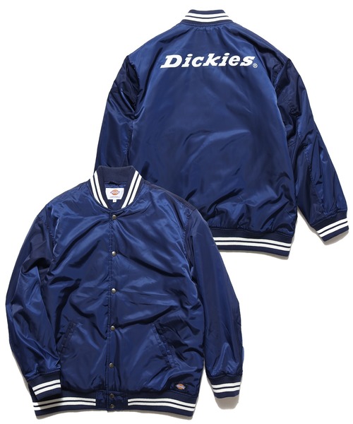 Dickies�i�f�B�b�L�[�Y�j�́uDickies/ �f�B�b�L�[�Y Padding Applique Baseball Jacket �X�^�W�����i�_�E���W���P�b�g/�R�[�g�j�v�b�l�C�r�[