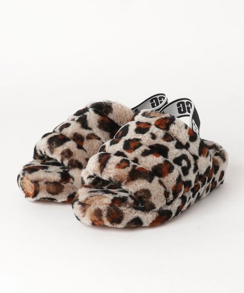 UGG�i�A�O�j�́uUGG �A�O Fluff Yeah Slide Leopard 1106252 AMPHORA�i�T���_���j�v�b���I�p�[�h