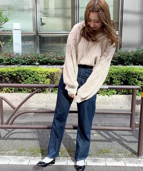 apres jour（アプレジュール）の「ケーブルチルデンＶニット【ZOZOTOWN限定アイテム】（ニット/セーター・レディース・ダークブラウン/モカ/ライトベージュ・フリー）」の8枚目の写真