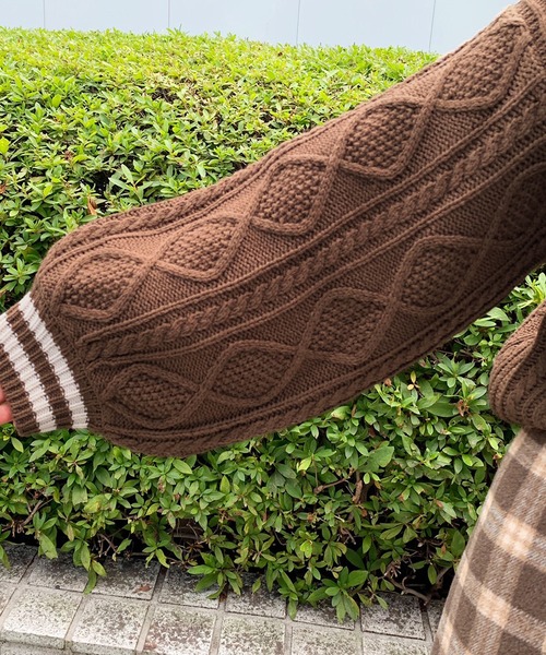 apres jour（アプレジュール）の「ケーブルチルデンＶニット【ZOZOTOWN限定アイテム】（ニット/セーター・レディース・ダークブラウン/モカ/ライトベージュ・フリー）」の18枚目の写真