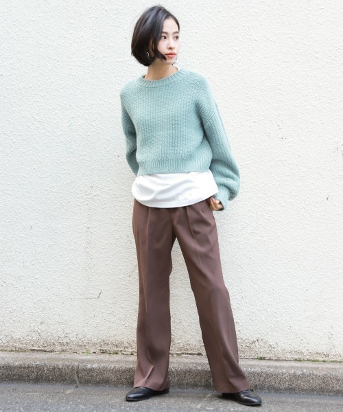 LOWRYS FARM（ローリーズファーム）の「カラーフレアパンツ　864429（その他パンツ・レディース・ブラック/ブラウン/ベージュ/アイボリー/ピンク/グリーン・MEDIUM/LARGE）」の20枚目の写真