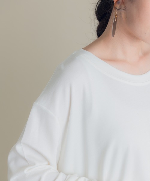 Libra Cue（リブラ キュー）の「Libra 切り替えフレアカットソー（Tシャツ/カットソー・レディース・ブラック/ホワイト・FREE）」の5枚目の写真