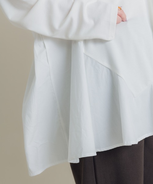 Libra Cue（リブラ キュー）の「Libra 切り替えフレアカットソー（Tシャツ/カットソー・レディース・ブラック/ホワイト・FREE）」の15枚目の写真