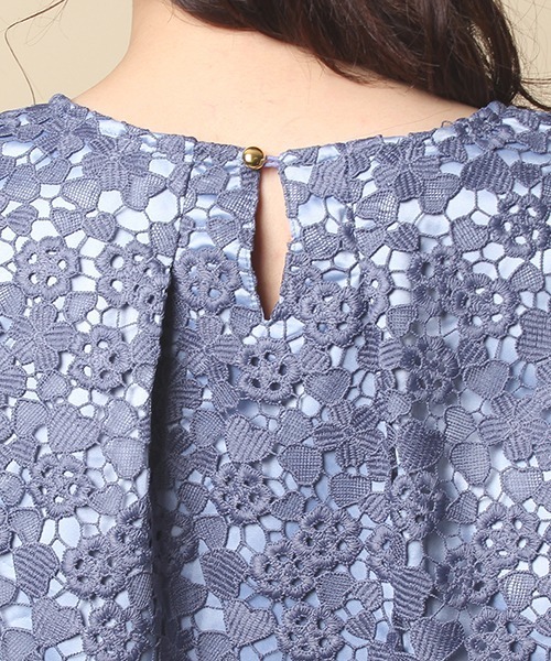 シャツ ブラウス Rose トップスtiara ローズティアラ のファッション ハートケミカルレースブラウス シャツ ブラウス Rose