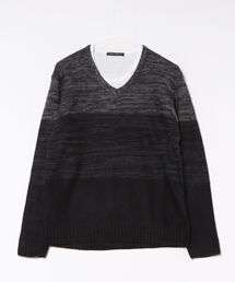 《Bling Leads》ボーダーニット＆ ロングTシャツ　アンサンブルセット