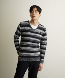 《Bling Leads》ボーダーニット＆ ロングTシャツ　アンサンブルセット
