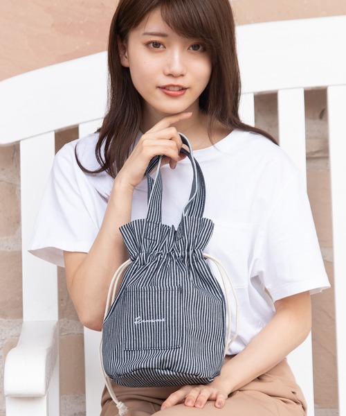 DEVICE（デバイス）の「Rename ハンプ 巾着 ハンドバッグ（ショルダーバッグ・レディース・ブルー系その他/ブラック/レオパード/ナチュラル・FREE）」の3枚目の写真