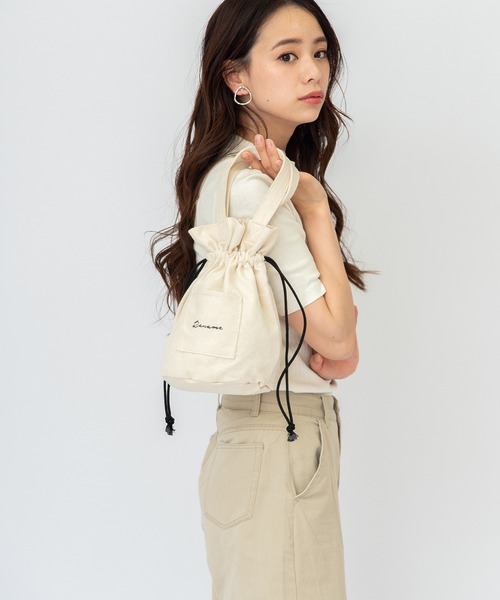 DEVICE（デバイス）の「Rename ハンプ 巾着 ハンドバッグ（ショルダーバッグ・レディース・ブルー系その他/ブラック/レオパード/ナチュラル・FREE）」の8枚目の写真