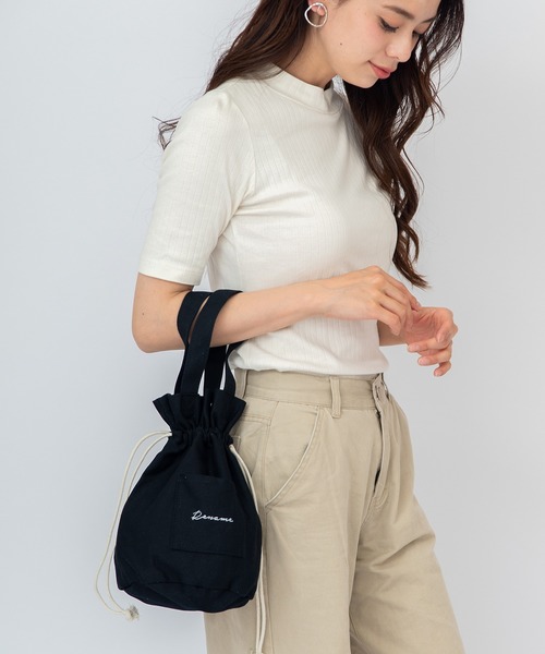 DEVICE（デバイス）の「Rename ハンプ 巾着 ハンドバッグ（ショルダーバッグ・レディース・ブルー系その他/ブラック/レオパード/ナチュラル・FREE）」の7枚目の写真