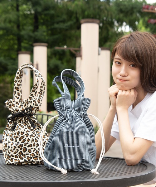 DEVICE（デバイス）の「Rename ハンプ 巾着 ハンドバッグ（ショルダーバッグ・レディース・ブルー系その他/ブラック/レオパード/ナチュラル・FREE）」の22枚目の写真