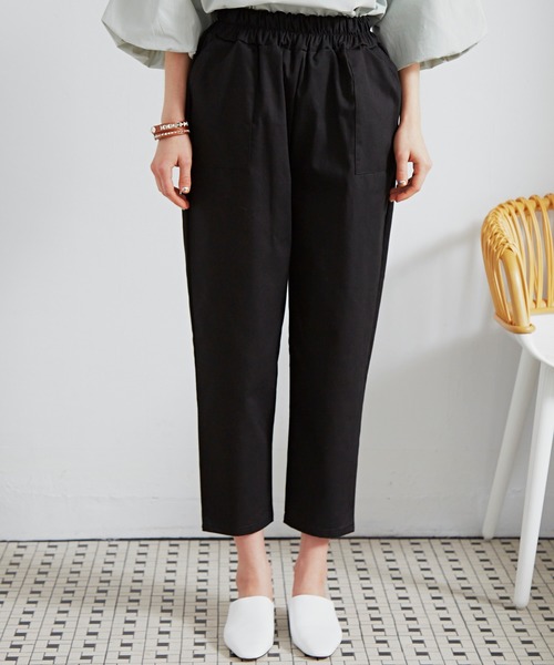 Libra Cue（リブラ キュー）の「Libra リラックスパンツ（チノパンツ・レディース・ブラック/ベージュ/カーキ・FREE）」の9枚目の写真