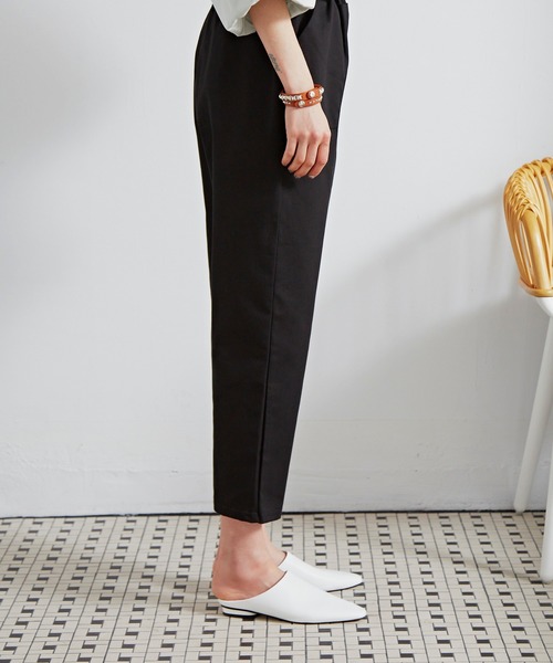 Libra Cue（リブラ キュー）の「Libra リラックスパンツ（チノパンツ・レディース・ブラック/ベージュ/カーキ・FREE）」の12枚目の写真