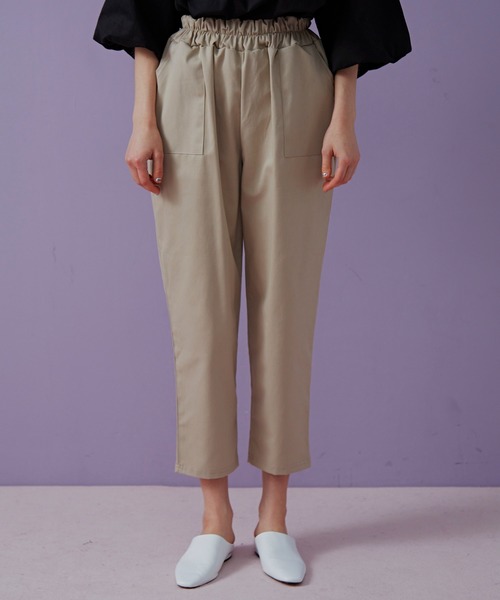 Libra Cue（リブラ キュー）の「Libra リラックスパンツ（チノパンツ・レディース・ブラック/ベージュ/カーキ・FREE）」の18枚目の写真