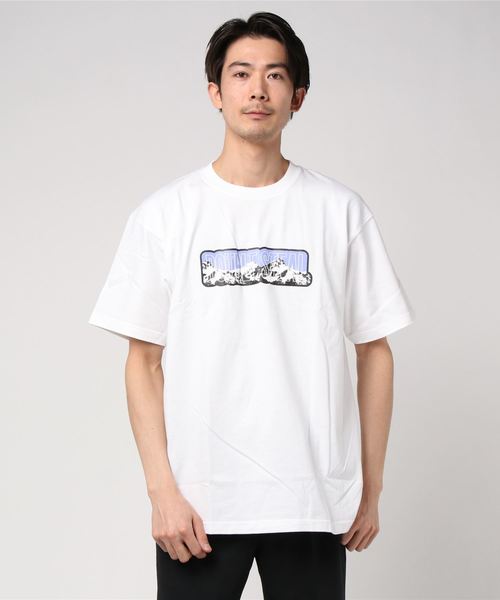 DOUBLE STEAL(ダブルスティール)の「Mountain Heavy Tシャツ(Tシャツ/カットソー・メンズ・アーミー/ホワイト×グリーン/ホワイト×パープル/ブラック×グリーン/ブラック×パープル・X-LARGE/MEDIUM/LARGE/XX-LARGE)」の12枚目の写真