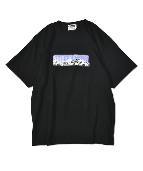 DOUBLE STEAL(ダブルスティール)の「Mountain Heavy Tシャツ(Tシャツ/カットソー・メンズ・アーミー/ホワイト×グリーン/ホワイト×パープル/ブラック×グリーン/ブラック×パープル・X-LARGE/MEDIUM/LARGE/XX-LARGE)」の13枚目の写真