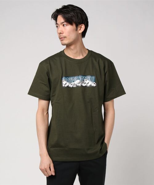 DOUBLE STEAL(ダブルスティール)の「Mountain Heavy Tシャツ(Tシャツ/カットソー・メンズ・アーミー/ホワイト×グリーン/ホワイト×パープル/ブラック×グリーン/ブラック×パープル・X-LARGE/MEDIUM/LARGE/XX-LARGE)」の17枚目の写真