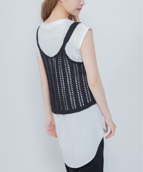 Mysa&Liina（ミーサリーナ）の「テープヤーンビスチェTシャツSET（Tシャツ/カットソー・レディース・ブラック/ベージュ/イエロー・M）」の19枚目の写真