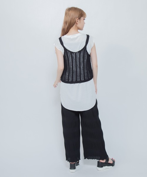 Mysa&Liina（ミーサリーナ）の「テープヤーンビスチェTシャツSET（Tシャツ/カットソー・レディース・ブラック/ベージュ/イエロー・M）」の16枚目の写真