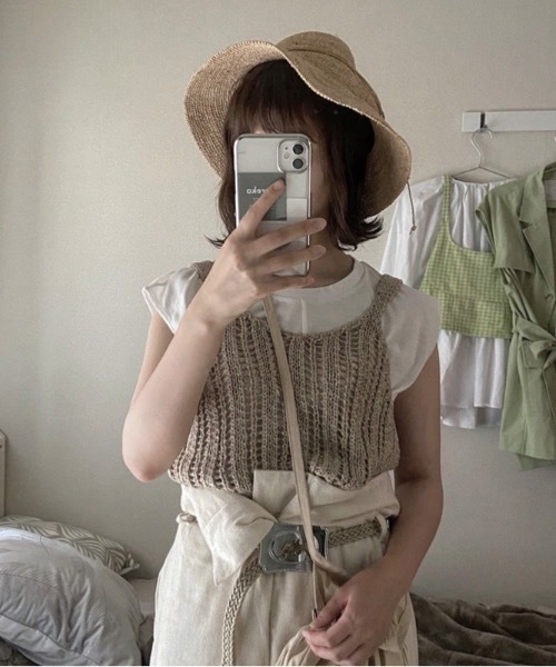 Mysa&Liina（ミーサリーナ）の「テープヤーンビスチェTシャツSET（Tシャツ/カットソー・レディース・ブラック/ベージュ/イエロー・M）」の15枚目の写真