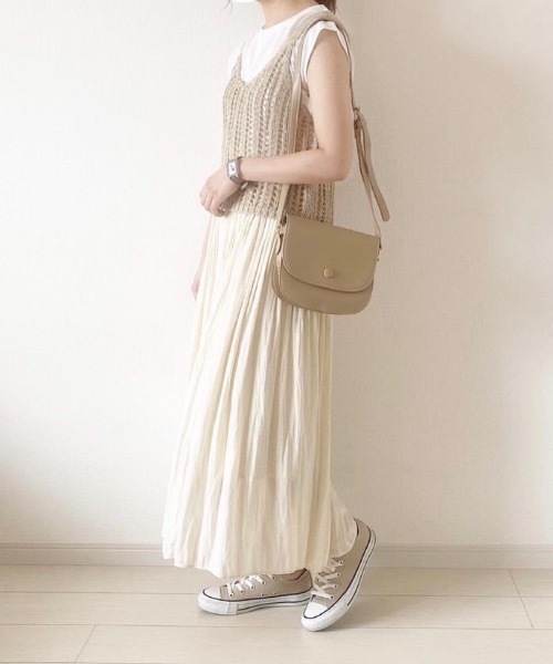 Mysa&Liina（ミーサリーナ）の「テープヤーンビスチェTシャツSET（Tシャツ/カットソー・レディース・ブラック/ベージュ/イエロー・M）」の10枚目の写真