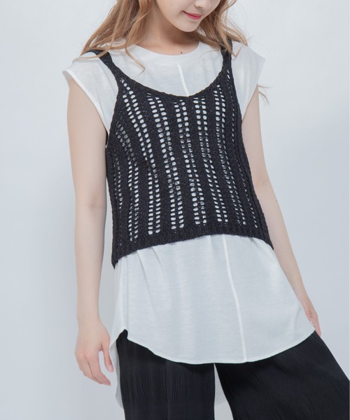 Mysa&Liina（ミーサリーナ）の「テープヤーンビスチェTシャツSET（Tシャツ/カットソー・レディース・ブラック/ベージュ/イエロー・M）」の18枚目の写真