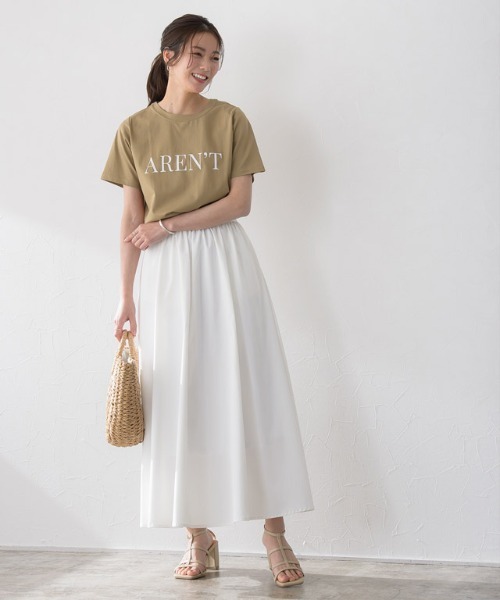 Pierrot(ピエロ)の「AREN`TロゴTシャツ(Tシャツ/カットソー・レディース・オフホワイト/ホワイト×レッド/ベージュ/チャコールグレー/ホワイト系その他/ホワイト系その他2/ホワイト系その他4/ホワイト系その他3・M/L)」の15枚目の写真