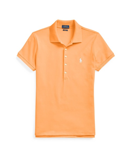 POLO RALPH LAUREN(ポロ ラルフ ローレン)の「スリム フィット ストレッチ ポロシャツ(ポロシャツ・レディース・オレンジ・SMALL/X-SMALL/X-LARGE/LARGE/MEDIUM)」の6枚目の写真