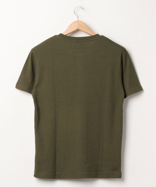 B.I.D.(ビーアイディー)の「サーマル半袖ヘンリーネックTシャツ(Tシャツ/カットソー・レディース・ホワイト/ネイビー/グレー/カーキ/サックスブルー/ピンク/ブラック・MEDIUM/LARGE/X-LARGE)」の12枚目の写真