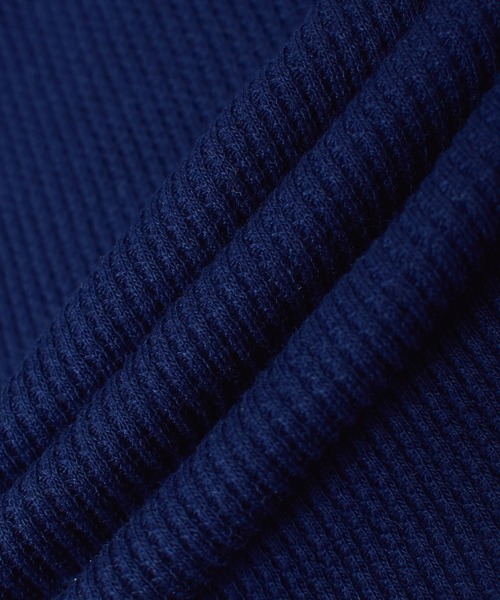 B.I.D.(ビーアイディー)の「サーマル半袖ヘンリーネックTシャツ(Tシャツ/カットソー・レディース・ホワイト/ネイビー/グレー/カーキ/サックスブルー/ピンク/ブラック・MEDIUM/LARGE/X-LARGE)」の8枚目の写真