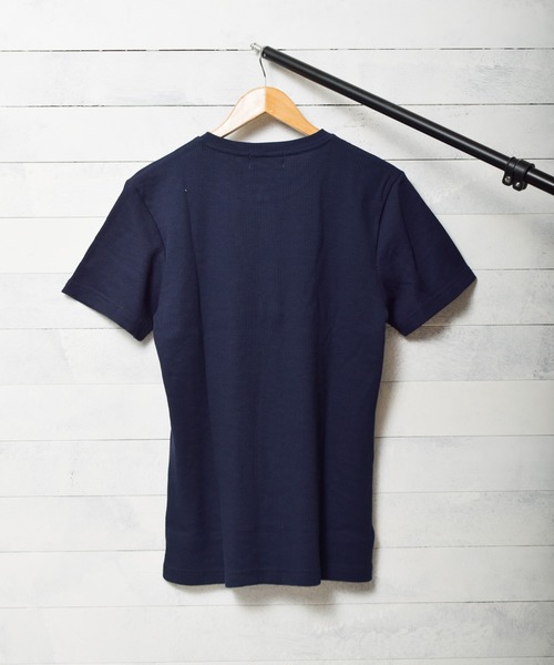 B.I.D.(ビーアイディー)の「サーマル半袖ヘンリーネックTシャツ(Tシャツ/カットソー・レディース・ホワイト/ネイビー/グレー/カーキ/サックスブルー/ピンク/ブラック・MEDIUM/LARGE/X-LARGE)」の9枚目の写真