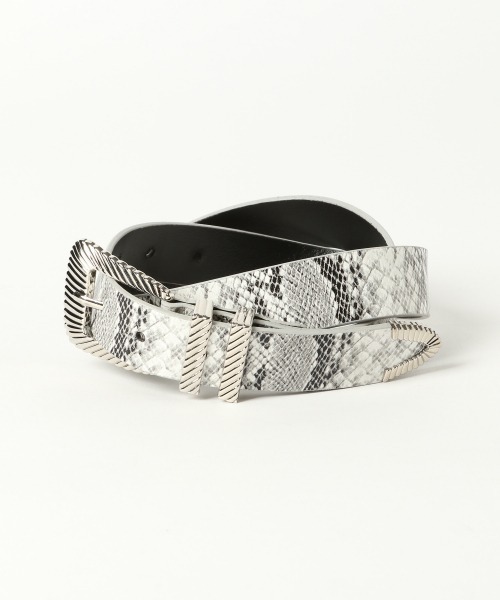 PAGEBOY（ページボーイ）の「モードバックルベルト（ベルト・レディース・ブラック/ブラウン/パイソン・FREE）」の5枚目の写真