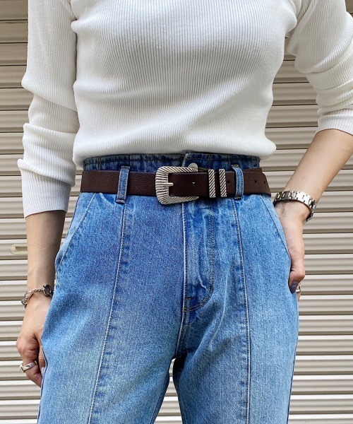 PAGEBOY（ページボーイ）の「モードバックルベルト（ベルト・レディース・ブラック/ブラウン/パイソン・FREE）」の13枚目の写真