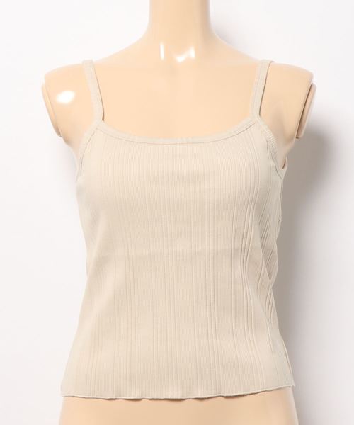 archives(アルシーヴ)の「ランダムリブカップ付きキャミソール(キャミソール・レディース・オフホワイト/ブラウン/ベージュ/オレンジ・MEDIUM)」の3枚目の写真