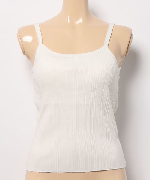 archives(アルシーヴ)の「ランダムリブカップ付きキャミソール(キャミソール・レディース・オフホワイト/ブラウン/ベージュ/オレンジ・MEDIUM)」の1枚目の写真