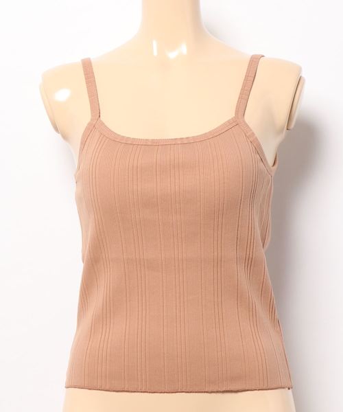 archives(アルシーヴ)の「ランダムリブカップ付きキャミソール(キャミソール・レディース・オフホワイト/ブラウン/ベージュ/オレンジ・MEDIUM)」の4枚目の写真