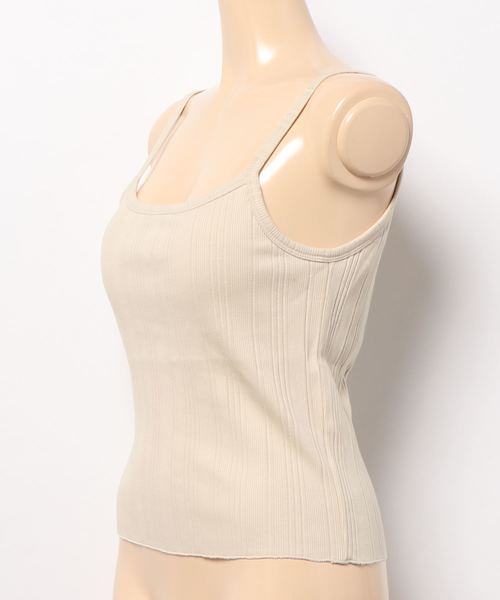 archives(アルシーヴ)の「ランダムリブカップ付きキャミソール(キャミソール・レディース・オフホワイト/ブラウン/ベージュ/オレンジ・MEDIUM)」の5枚目の写真