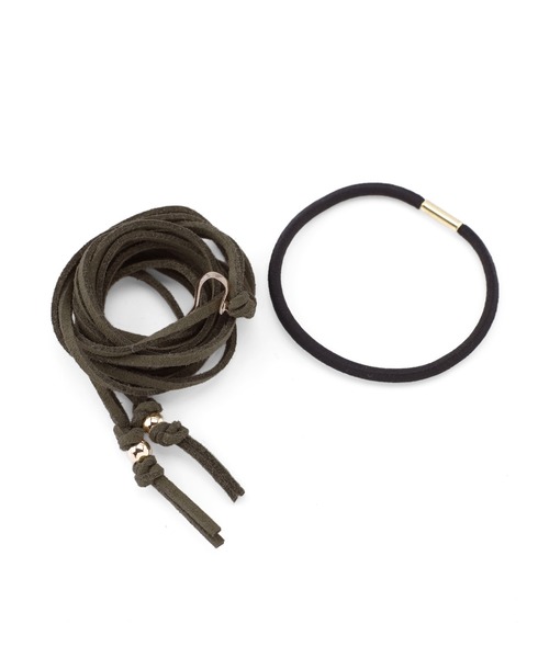 ANEMONE（アネモネ）の「タイトポニーフック[スエード]（ヘアゴム・レディース・ブラウン/カーキ/ベージュ・FREE）」の6枚目の写真