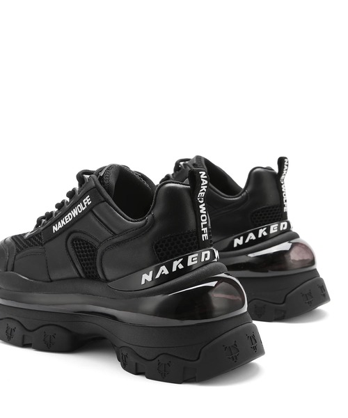 ネイキッド ウルフ☆厚底スニーカー ロゴ レザー ウルフヘッド Naked Wolfe スニーカー NakedWolfe/ネイキッドウルフ/Sporty