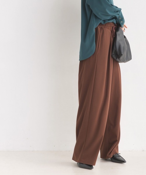 OMNES Another Edition（オムネス アナザーエディション）の「ウエストギャザー イージーワイドパンツ（その他パンツ・レディース・ブラック/ベージュ/ブラウン/マスタード/ホワイト系その他・FREE）」の7枚目の写真