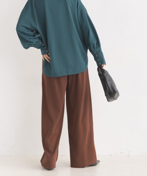 OMNES Another Edition（オムネス アナザーエディション）の「ウエストギャザー イージーワイドパンツ（その他パンツ・レディース・ブラック/ベージュ/ブラウン/マスタード/ホワイト系その他・FREE）」の8枚目の写真