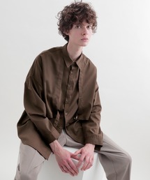 EMMA CLOTHES | ヨークトレンチレイヤードワイドシャツ Long sleeve(EMMA CLOTHES)(シャツ/ブラウス)