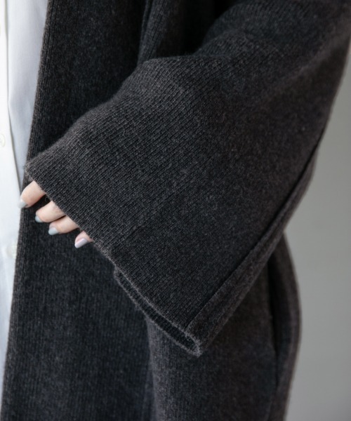 LOWRYS FARM（ローリーズファーム）の「５Ｇニットジャケットカーデ　897837（カーディガン/ボレロ・レディース・チャコールグレー/ベージュ/グリーン・FREE）」の12枚目の写真