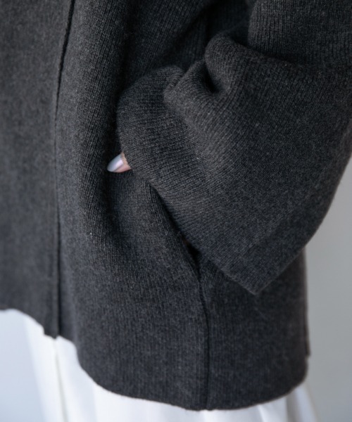 LOWRYS FARM（ローリーズファーム）の「５Ｇニットジャケットカーデ　897837（カーディガン/ボレロ・レディース・チャコールグレー/ベージュ/グリーン・FREE）」の14枚目の写真