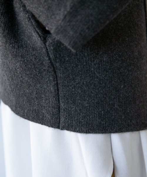 LOWRYS FARM（ローリーズファーム）の「５Ｇニットジャケットカーデ　897837（カーディガン/ボレロ・レディース・チャコールグレー/ベージュ/グリーン・FREE）」の15枚目の写真