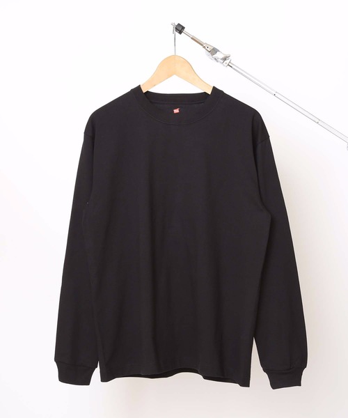 HANES(ヘインズ)の「【HANES/ヘインズ】【2枚セット】BEEFY ビーフィー ロングスリーブTシャツ 2枚組 ロンT ヘビーウェイト 厚手で透けない 1枚着・インナー兼用 ユニセックス(Tシャツ/カットソー・メンズ・ホワイト/グレー/ブラック/ネイビー/チャコールグレー・SMALL/MEDIUM/LARGE/X-LARGE/X-SMALL)」の15枚目の写真