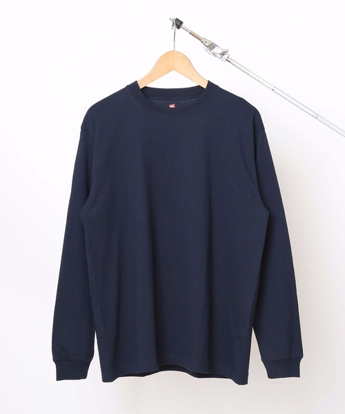 HANES(ヘインズ)の「【HANES/ヘインズ】【2枚セット】BEEFY ビーフィー ロングスリーブTシャツ 2枚組 ロンT ヘビーウェイト 厚手で透けない 1枚着・インナー兼用 ユニセックス(Tシャツ/カットソー・メンズ・ホワイト/グレー/ブラック/ネイビー/チャコールグレー・SMALL/MEDIUM/LARGE/X-LARGE/X-SMALL)」の17枚目の写真