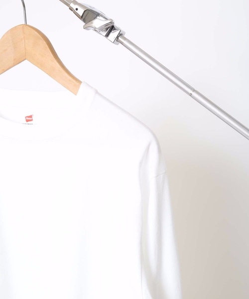 HANES(ヘインズ)の「【HANES/ヘインズ】【2枚セット】BEEFY ビーフィー ロングスリーブTシャツ 2枚組 ロンT ヘビーウェイト 厚手で透けない 1枚着・インナー兼用 ユニセックス(Tシャツ/カットソー・メンズ・ホワイト/グレー/ブラック/ネイビー/チャコールグレー・SMALL/MEDIUM/LARGE/X-LARGE/X-SMALL)」の19枚目の写真