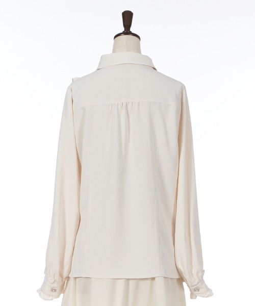 axes femme(アクシーズファム)の「ヨークレースブラウス(シャツ/ブラウス・レディース・ブラック/ベージュ/キナリ・MEDIUM/LARGE)」の6枚目の写真