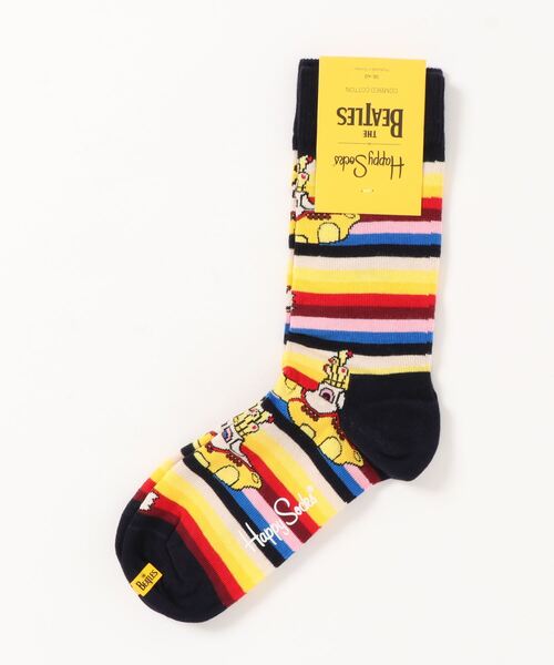 Happy Socks（ハッピーソックス）の「/HAPPY SOCKS/Beatles コラボモデル（ソックス/靴下・メンズ・ブラック系その他2/イエロー/ブラック系その他3/ブラック/ブラック系その他/ブルー/イエロー系その他/ブルー系その他/ブラック系その他4/ホワイト/ネイビー/キナリ・MEDIUM/SMALL）」の4枚目の写真
